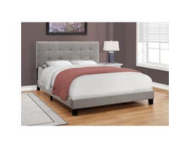 Monarch Linen Queen Size Bed in Grey I5920Q