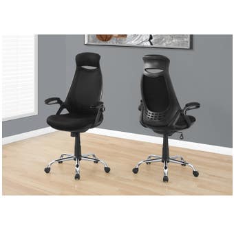 MONARCH Office Chair - BLACK MESH / CHROME HIGH-BACK EXECUTIVE I7268