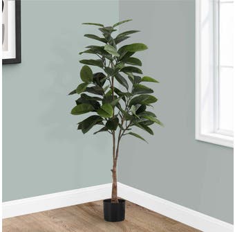 Monarch 52" Indoor Rubber Tree Artificial Plant In a 5" Pot I 9514