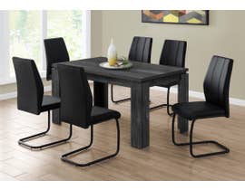 Monarch Rectangular Dining Table with Reclaimed Wood-look in Black I1089