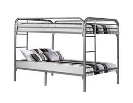 Monarch Full Bunk Bed in Silver Metal I2233S
