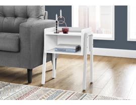 Monarch Metal Accent Table in White I3594