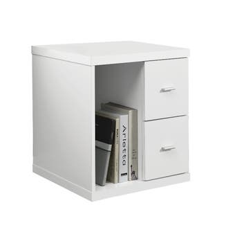 Monarch OFFICE CABINET  WHITE WITH 2 DRAWERS ON CASTORS I 7055