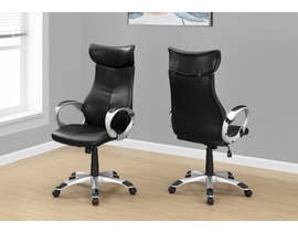 Monarch office chair in black leather-look high Back EXECUTIVE I7289