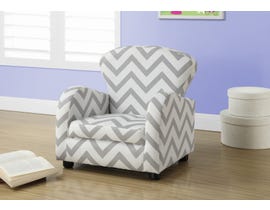 Monarch Chevron Fabric Juvenile Chair in Grey I8143