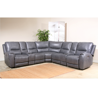 Amalfi Leslie Series 6 PC Sectional in Grey
