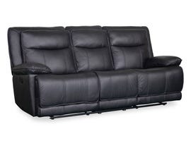 Brighton Leather Power Reclining Sofa in Black 8186-036A