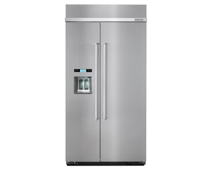 KitchenAid 42 inch 25.5 cu. ft. Built-In Side-by-Side Refrigerator KBSD602ESS