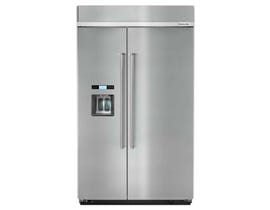 KitchenAid 48 inch 29.5 cu. ft. Built-in Side-by-Side Refrigerator KBSD618ESS