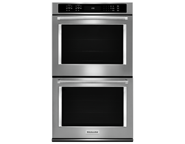 KitchenAid 30 inch 10.0 cu. ft. True Convection Double Wall Oven with Even Heat in Stainless Steel KODE500ESS