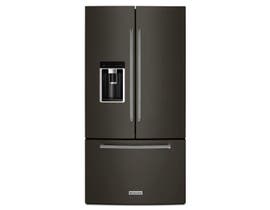 KitchenAid 36 inch 23.8 cu. ft. 36 inch Counter-Depth French Door Platinum Interior Refrigerator KRFC704FBS