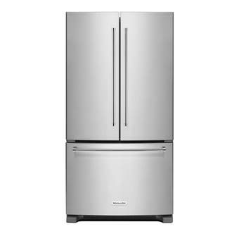 KitchenAid 36 inch 25 cu. ft. French Door Refrigerator in Stainless Steel KRFF305ESS