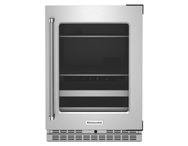 KitchenAid 24" Beverage Center with Glass Door and Metal-Front Racks in Stainless Steel  KUBR314KSS