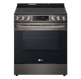 LG 30" 6.3 cu ft Electric Slide In Range with Air Fry and Smart Wi-Fi Enabled Black stainless steel LSEL6333D