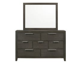 High Society Malika Series Dresser and Mirror in Charcoal MK350