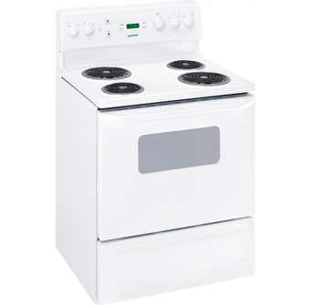 Moffat 30 inch 5.0 cu. ft. Free Standing Coil Top Electric Range in White MCBS525DNWW
