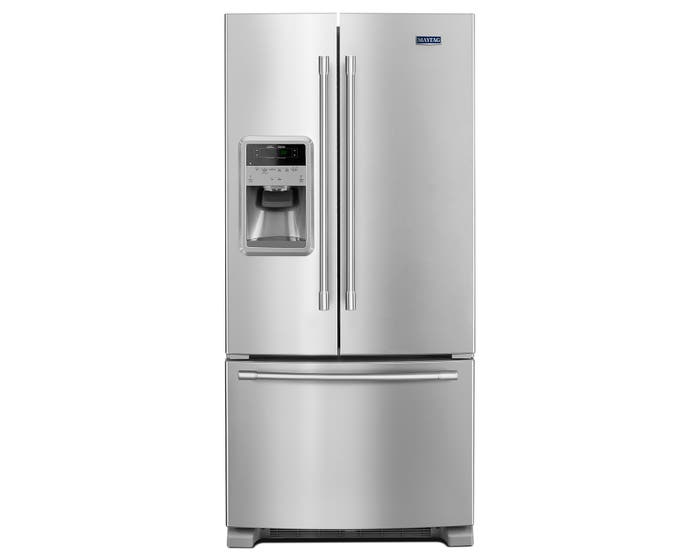 Maytag 33 inch 22 cu. ft. French Door Refrigerator in stainless steel MFI2269FRZ