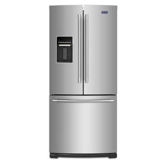 Maytag 30 inch 20 cu. ft. french doors refrigerator in stainless steel MFW2055FRZ
