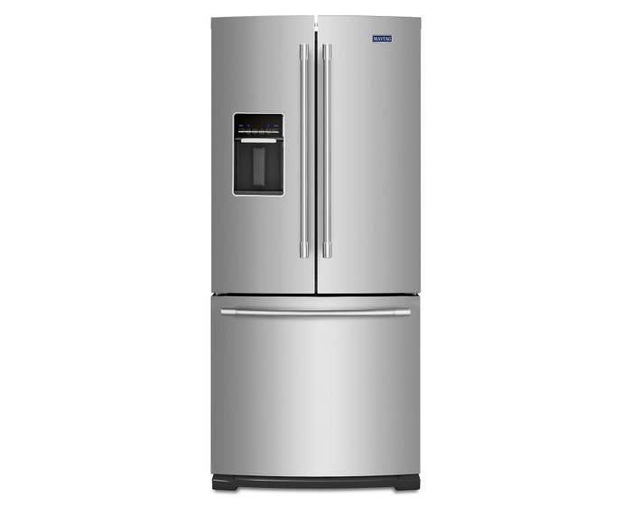 Maytag 30 inch 20 cu. ft. french doors refrigerator in stainless steel MFW2055FRZ