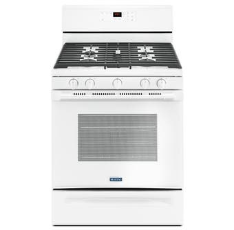 Maytag 30 inch 5.0 cu. ft. Free Standing Gas Range in White MGR6600FW