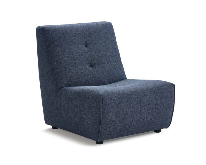 Primo International Mitan Series Armless Chair in Blue 486