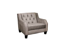 SBF Upholstery Fabric Tufted Chair in Latte 2245