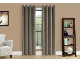 Monarch Fabric Curtain Panel in Taupe 52" x 84" I9826