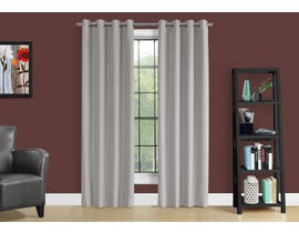 Monarch Fabric Curtain Panel in Silver 52" x 84" I9835