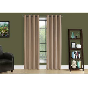Monarch Fabric Curtain Panel in Brown 52" x 84" I9838