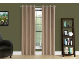 Monarch Fabric Curtain Panel in Brown 52" x 95" I9839