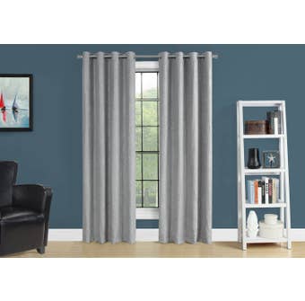 Monarch Fabric Curtain Panel in Grey 52" x 95" I9845