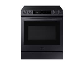 Samsung 30 inch 6.3 cu. ft. Electric Range with True Convection & Air Fry in Black Stainless Steel NE63T8711SG