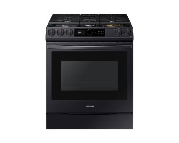 Samsung 30 inch 6.0 cu. ft. Gas Range with Air Fry in Black Stainless Steel NX60T8711SG