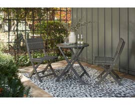 Signature Design by Ashley 3pc Safari Peak Outdoor Table and Chairs in Grey P201-050