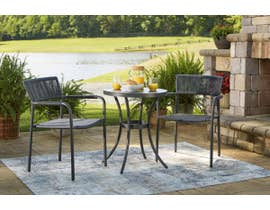 Signature Design by Ashley Crystal Breeze 3-Piece Table and Chair Set in Grey P304-050