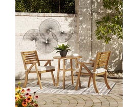 Signature Design by Ashley Vallerie 3Pc Outdoor Chairs with Table Set in Brown P305-050