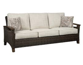 Signature Design by Ashley Paradise Trail Sofa with Cushion in Medium Brown P750-838