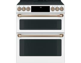 GE Café™ 30" Slide-In Front Control Radiant and Convection Double Oven Range CCES750P4MW2
