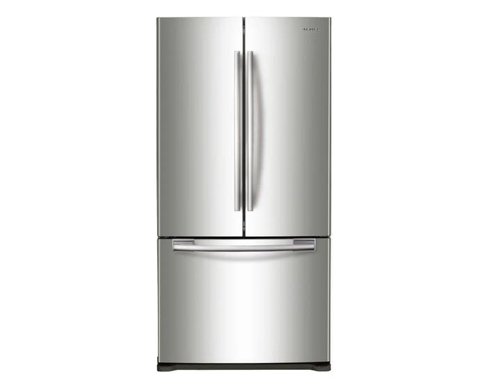 Samsung 33 inch 17.5 cu. ft. French Door Refrigerator with Twin Cooling Plus in stainless steel RF18HFENBSR