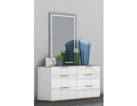 K Living Harvey Series Dresser and Mirror in Grey and White SB114-DRMR