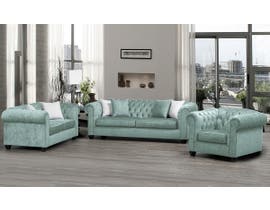 SBF Upholstery Mia 3pc Fabric Sofa Set in Mist/TP Mist 2525