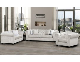 SBF Upholstery Mia 3pc Fabric Sofa Set in Oyster/TP Oyster 2525