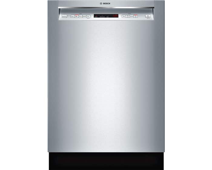 Bosch 23.5 inch 44 dB Front-Control Dishwasher in Stainless Steel SHEM63W55N