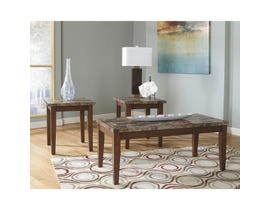 Signature Design by Ashley Theo Series 3 Piece Occasional Table Set in warm brown T158-13