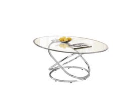 Titus Furniture Oval Coffee Table in Chrome T5018-C