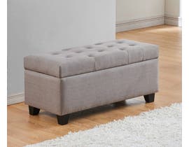 Titus Furniture Upholstered Linen Storage Bench in Grey T826-GR