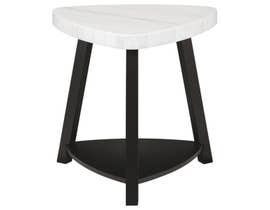 High Society Trinity Series End Table in Black/White CTN100
