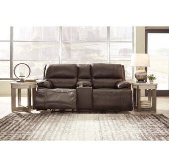 Signature Design by Ashley Ricmen Power Reclining Loveseat with Console U4370118 
