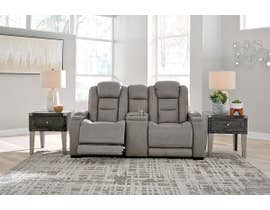 Signature Design by Ashley The Man-Den Power Reclining Loveseat with Console U8530518C 