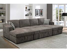 PR Furniture Durante LHF Sectional w/Chaise in Light Brown